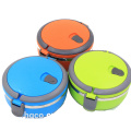 Round Shape Stainless Steel Colored Lunch Box with Lock